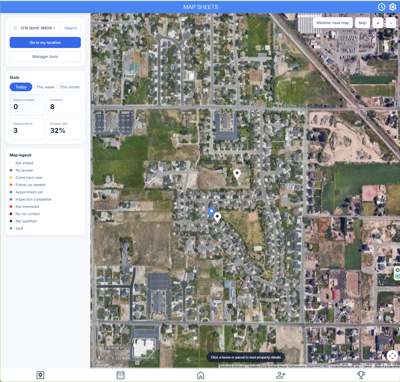 Tier32 color-coded canvassing map